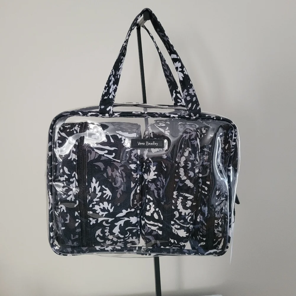 NWT  Vera Bradley 4 pieces Cosmetic Organizer Paisley Noir.